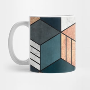 Copper, Marble and Concrete Cubes 2 with Blue Mug